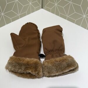 Head DuPont Comformax Classic Ladies Mittens in Chestnut‎ Fur Trim Women Size M